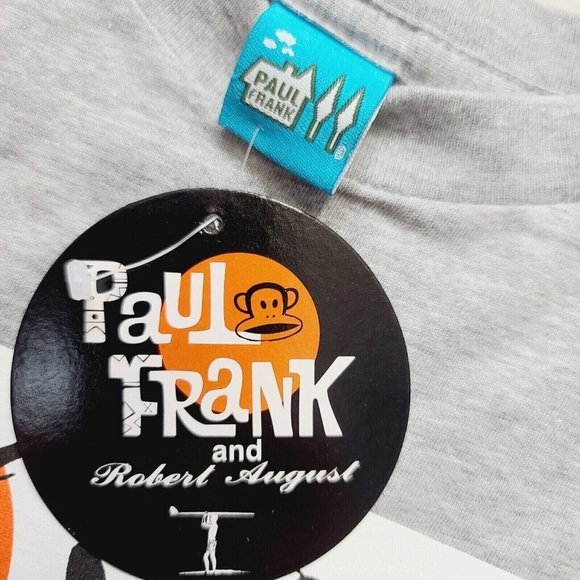 Vintage Paul Frank Tshirt, Unisex, Robert August, Grey, Small - Picture 4 of 6